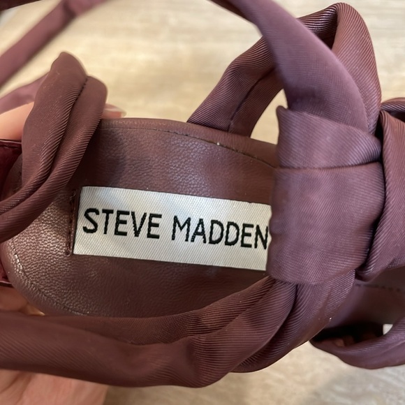 STEVE MADDEN NWOT Size 7.5 Purple “Fabiana” stiletto heels lace-up - Picture 4 of 12
